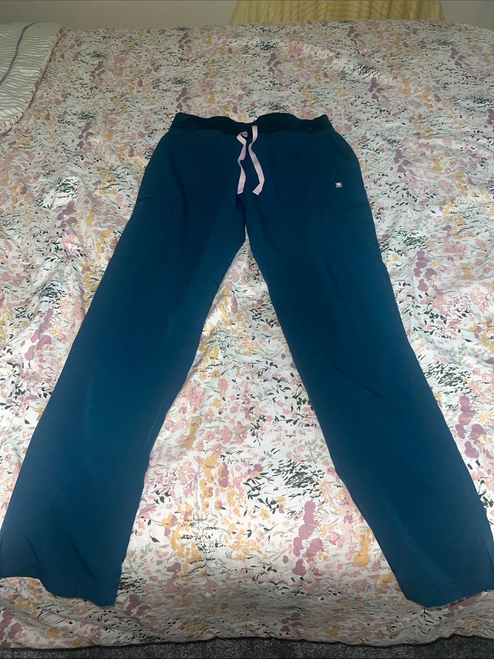 Figs Caribbean Blue Yola 2.0 skinny scrub pants MEDIUM/TALL